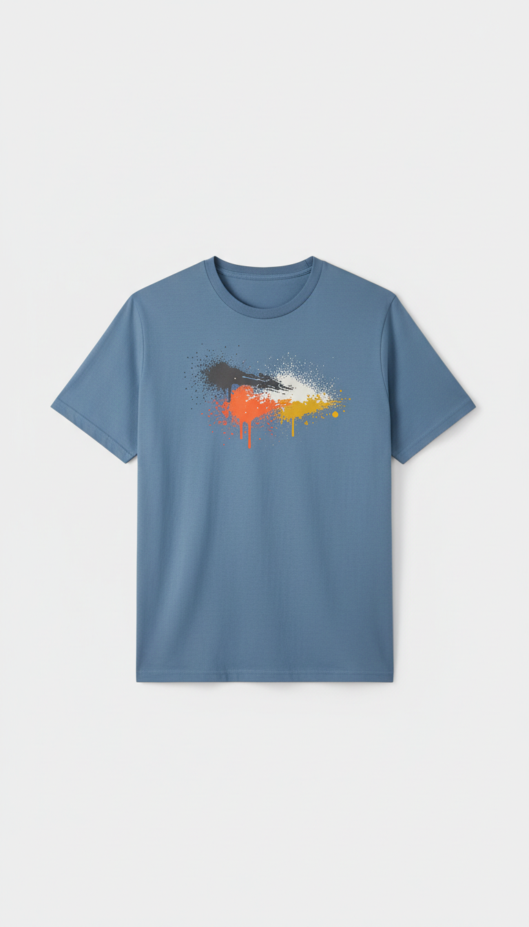 Spray Blue Graphic Tee