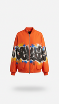Graffiti Orange Bomber Jacket